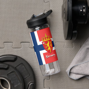 Norway bottle, patriotic Norwegian Flag Water Bottle
