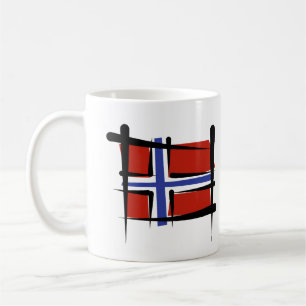 Norway Brush Flag Coffee Mug