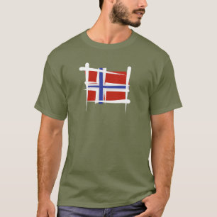 Norway Brush Flag T-Shirt