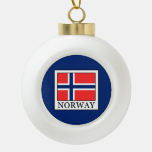 Norway Ceramic Ball Christmas Ornament