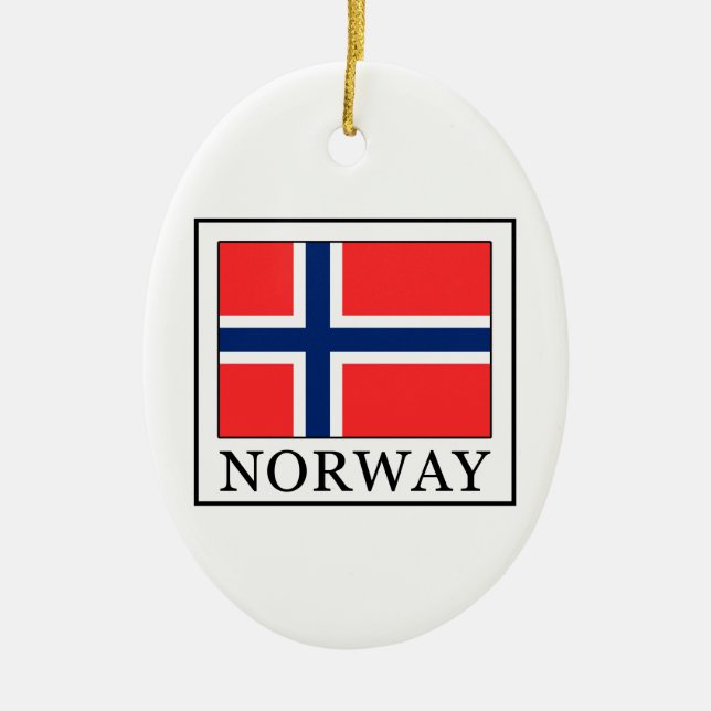 Norway Ceramic Ornament (Front)