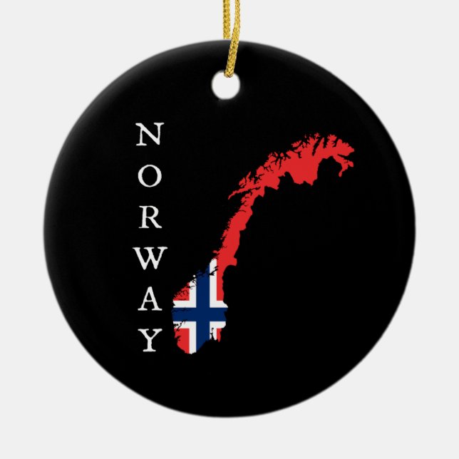 Norway Ceramic Ornament (Front)