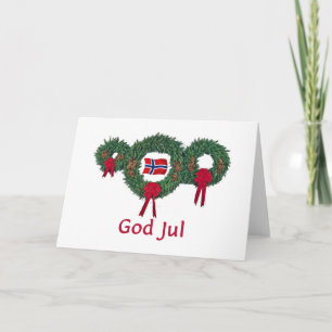 Norway Christmas 2 Holiday Card