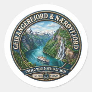 NORWAY CLASSIC ROUND STICKER
