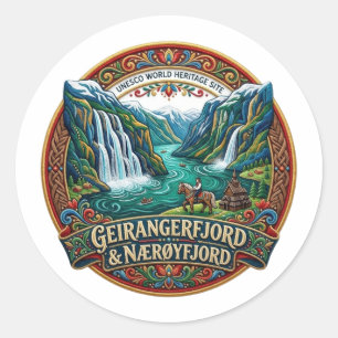 NORWAY CLASSIC ROUND STICKER