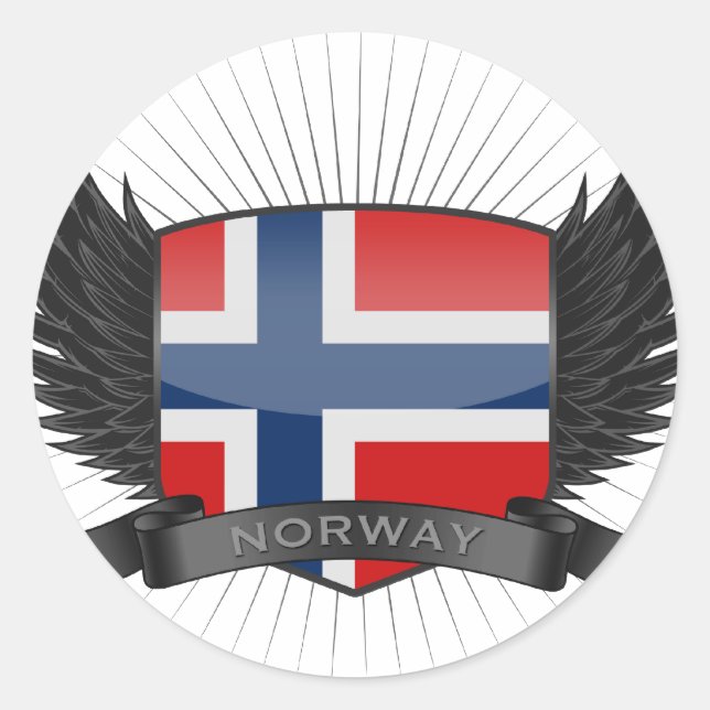 NORWAY CLASSIC ROUND STICKER (Front)