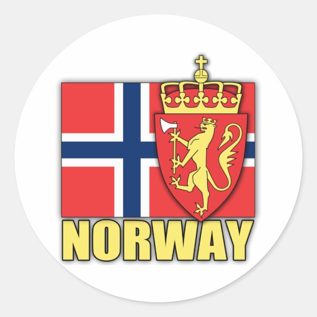 Norway Coat of Arms Classic Round Sticker (Front)
