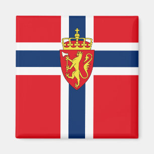 Norway coat of arms on Norway's flag, Norwegian Magnet
