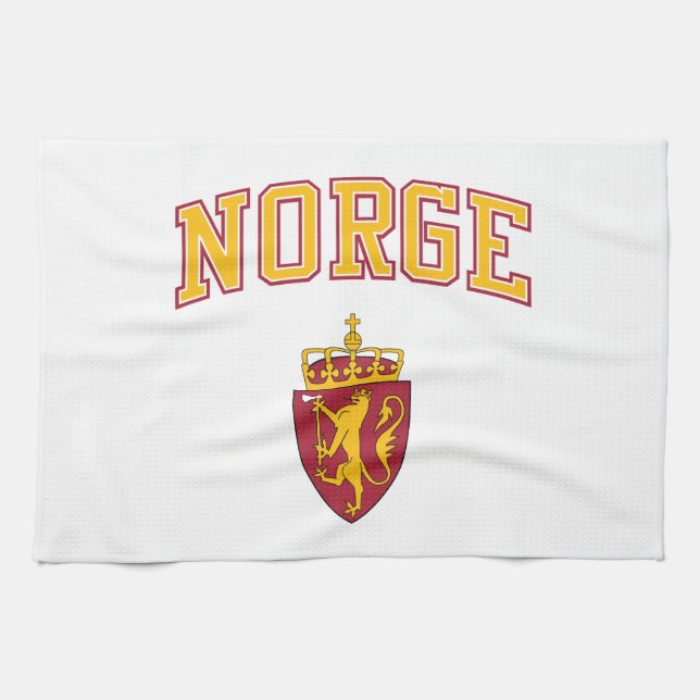 Norway + Coat of Arms Tea Towel (Horizontal)