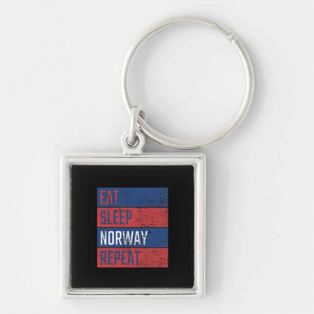 Norway - Eat Sleep Norway Repeat  Key Ring (Front)