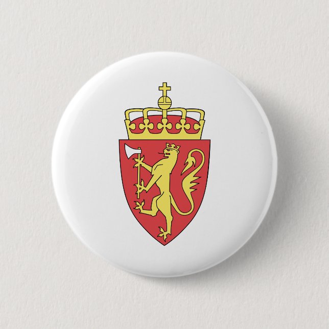 norway emblem 6 cm round badge (Front)