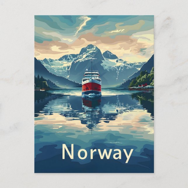 Norway Fjord Postcard (Front)