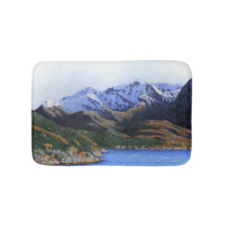 Norway fjords and mountains bath mat