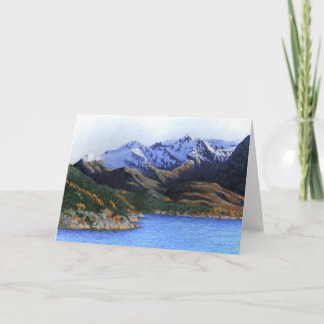 Norway fjords and mountains card