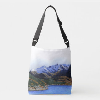 Norway fjords and mountains crossbody bag