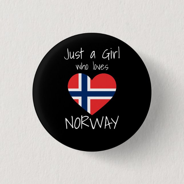 Norway Flag 3 Cm Round Badge (Front)