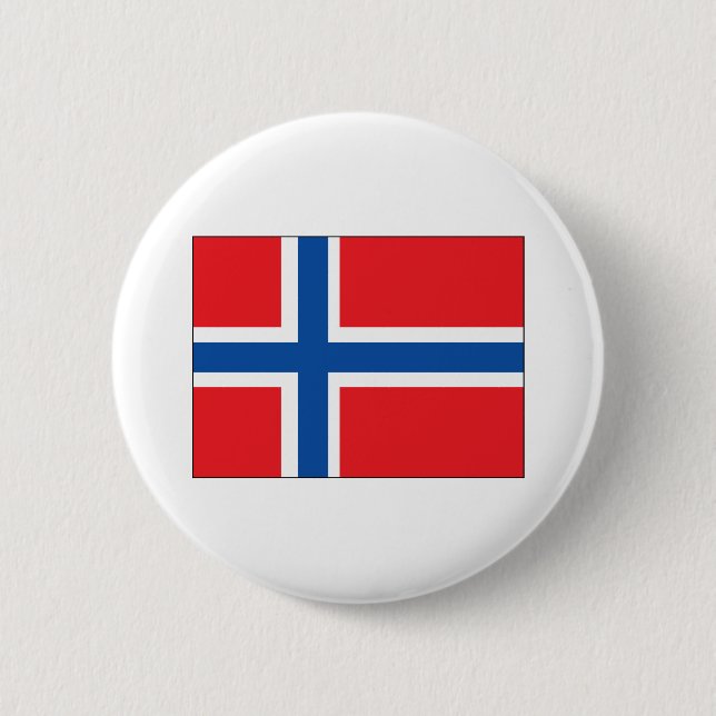 Norway Flag 6 Cm Round Badge (Front)