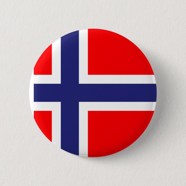 Norway flag 6 cm round badge (Front)