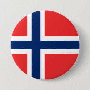 Norway Flag 7.5 Cm Round Badge
