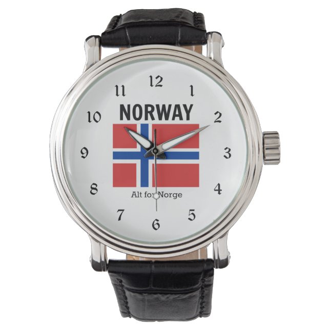 Norway Flag and Motto Watch (Front)