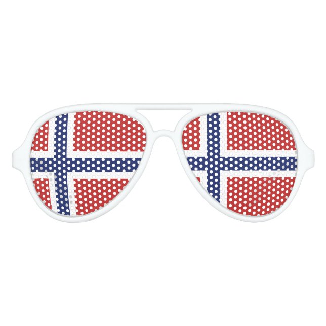 Norway Flag Aviator Sunglasses (Front)