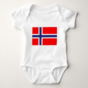 Norway flag baby bodysuit