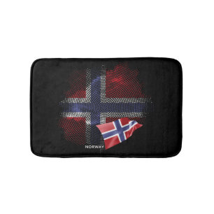 Norway flag bath mat
