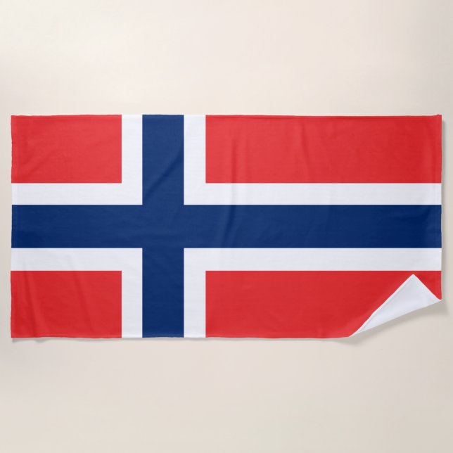 Norway Flag Beach Towel (Front)