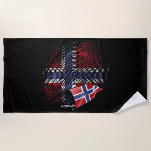 Norway flag beach towel