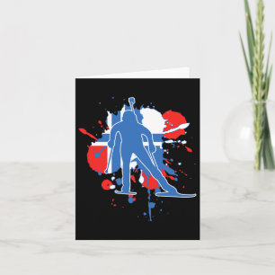 Norway Flag Biathlonist - Norwegian Biathlon Card