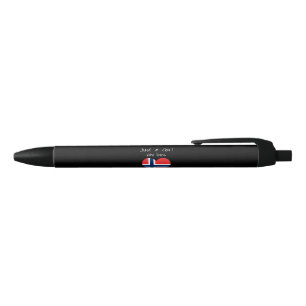 Norway Flag Black Ink Pen