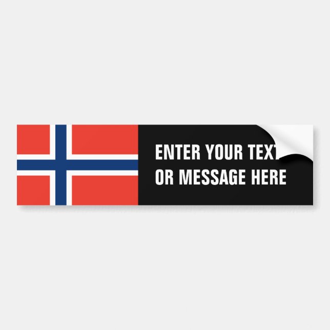 Norway Flag Bumper Sticker (Front)