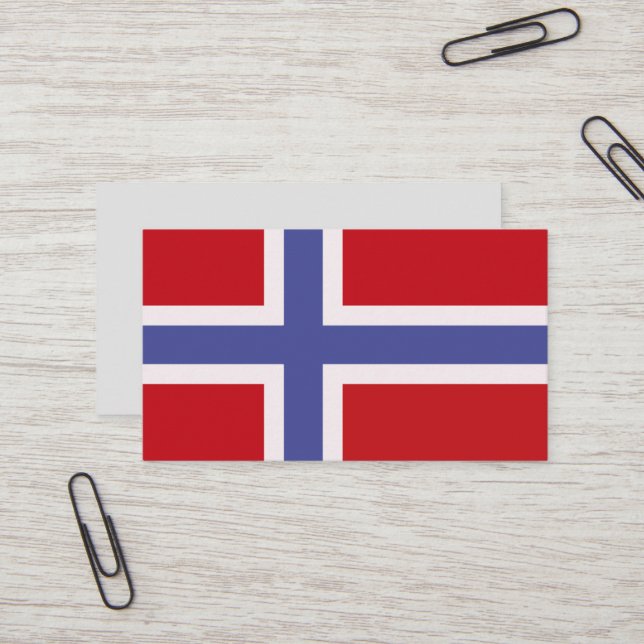 Norway flag business card (Front/Back In Situ)