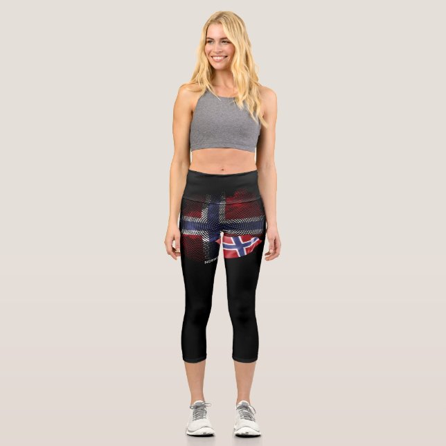 Norway flag capri leggings (Front)