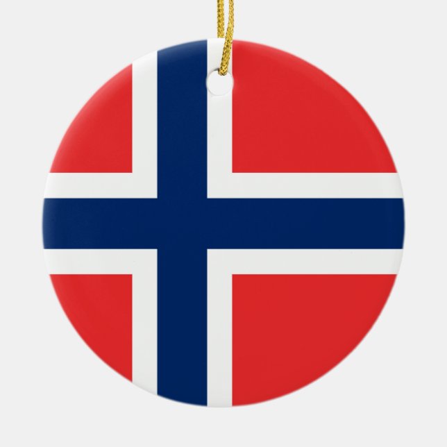 Norway Flag Ceramic Ornament (Front)