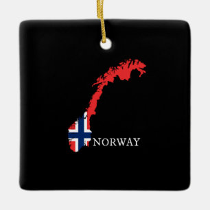 Norway Flag Ceramic Ornament