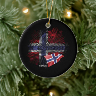 Norway flag ceramic ornament