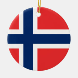 Norway Flag Ceramic Ornament