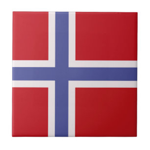 Norway flag ceramic tile