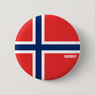 Norway Flag Charming Patriotic 6 Cm Round Badge