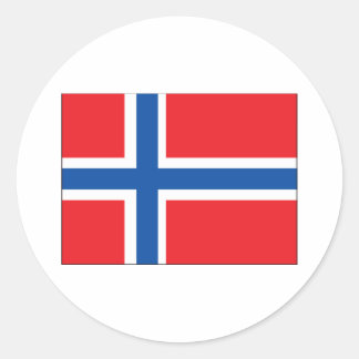 Norway Flag Classic Round Sticker