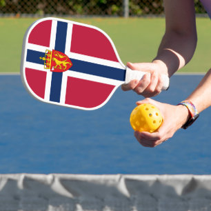 Norway Flag/ Coat of Arms Pickleball Paddle