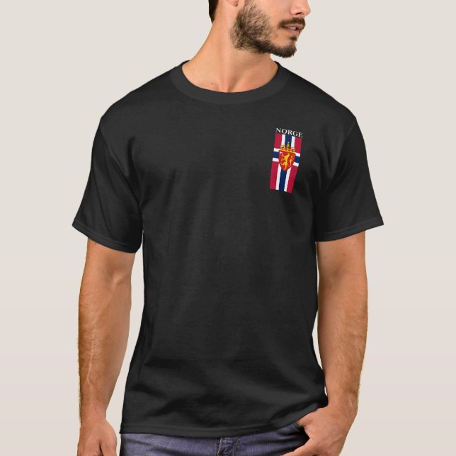 Norway Flag/ Coat of Arms T-Shirt (Front)