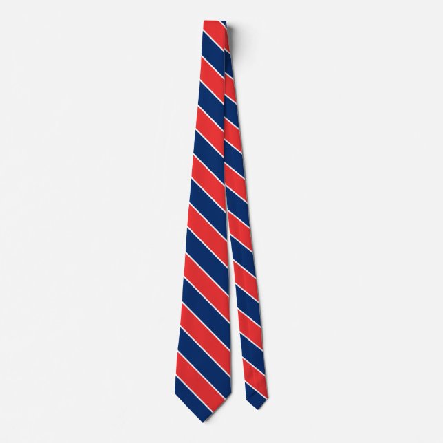 Norway Flag Colours Elegant Tie (Front)