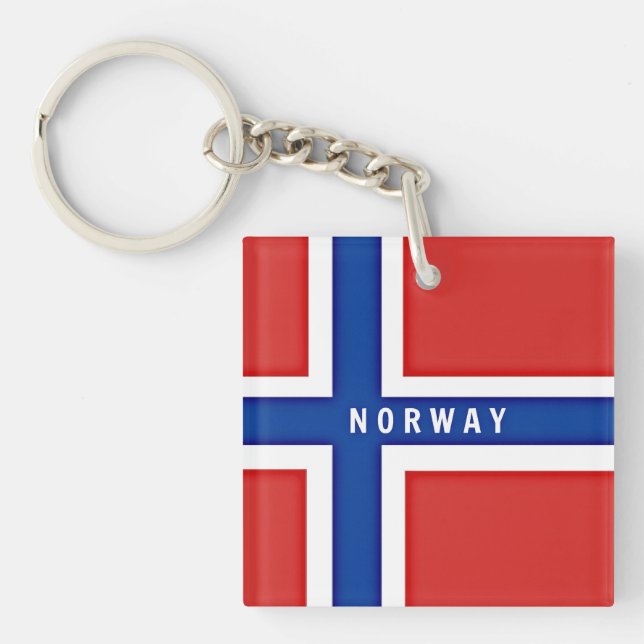 Norway Flag custom design Key Ring (Front)