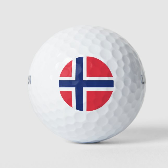 Norway Flag Emblem Golf Balls (Front)