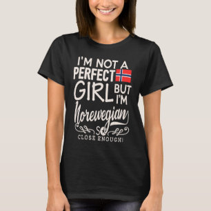 Norway Flag Girl Norwegian Pride Souvenir Women T-Shirt