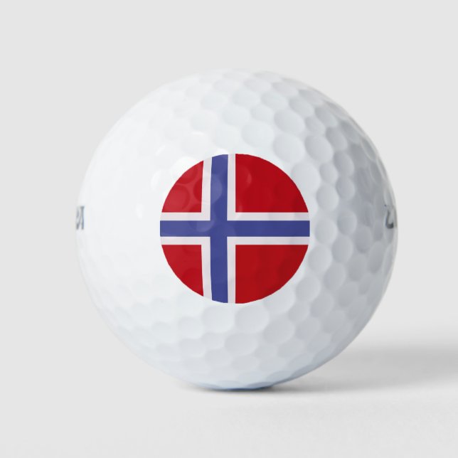 Norway flag golf balls (Front)