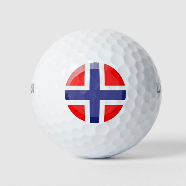 Norway flag golf balls (Front)