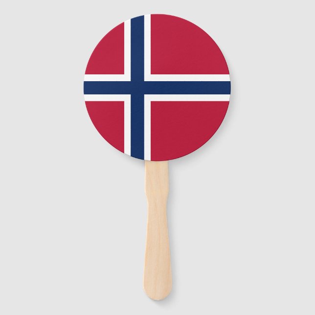 Norway Flag Hand Fan (Front)